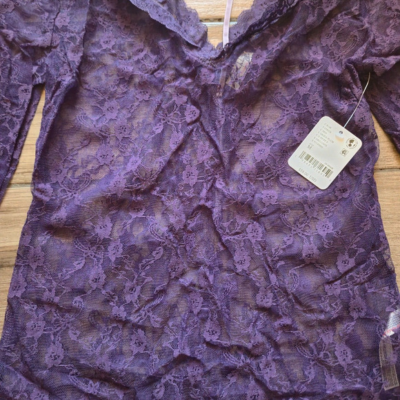 NWT- Just looking Tunic Free People -M Dried Plum - Picture 2 of 4